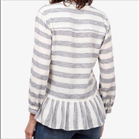 Lucky Brand🔥SALE🔥 pink long sleeve peplum top. Large NWT - Picture 5 of 5